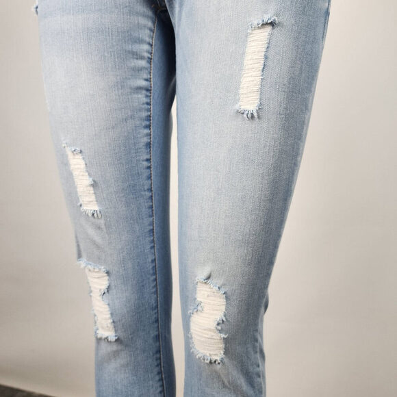 Ci Sono Light Wash Distressed Denim Overalls Size S - Picture 4 of 10